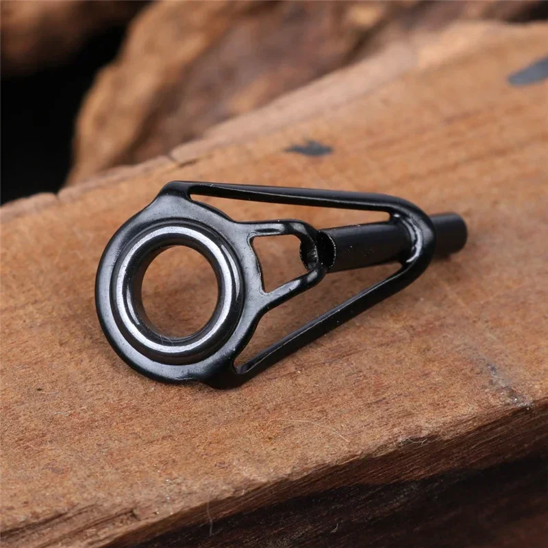80pcs Black Multi-Gauge Marine Rod Guide Ring Set Stainless Steel Ceramic Lua Leader Ring