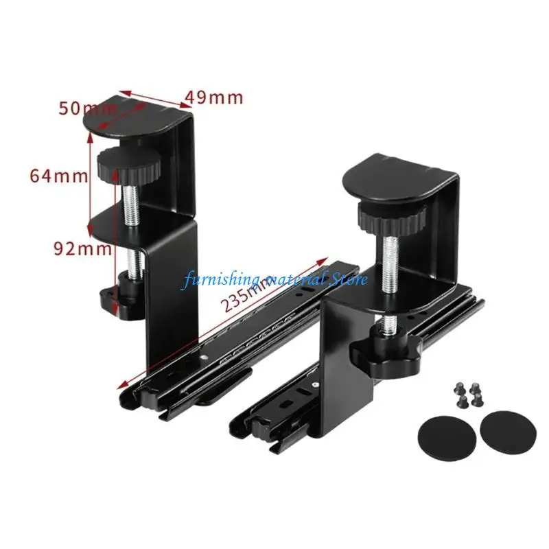 Y5GD 2 Pack Folding/Sliding Bracket Computer Desk Extension Plate Support for Home