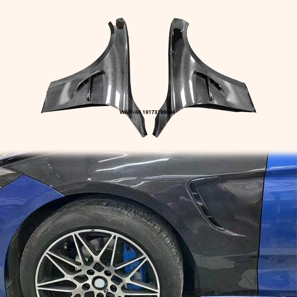 For  3 Series F30 2012-19 4 Door Sedan KZ Carbon Front Fender With Emblem