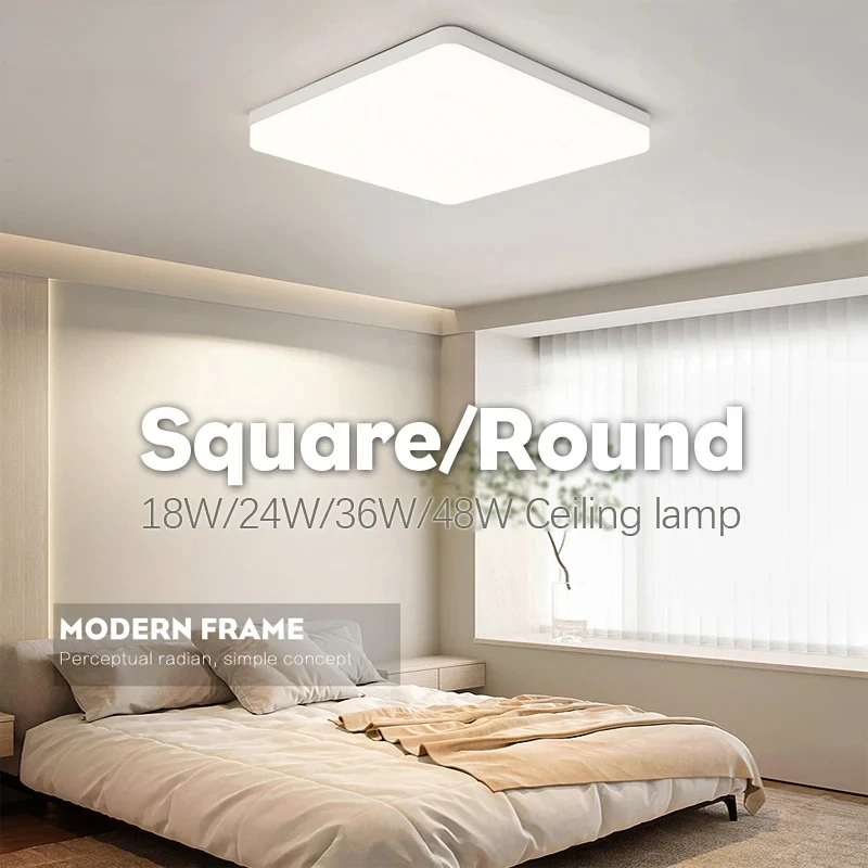 

Neutral light LED Ceiling Lights Round Square Energy Saving 18W 24W 36W 48W Bedroom LED Ceiling Lamp for Living Room Home