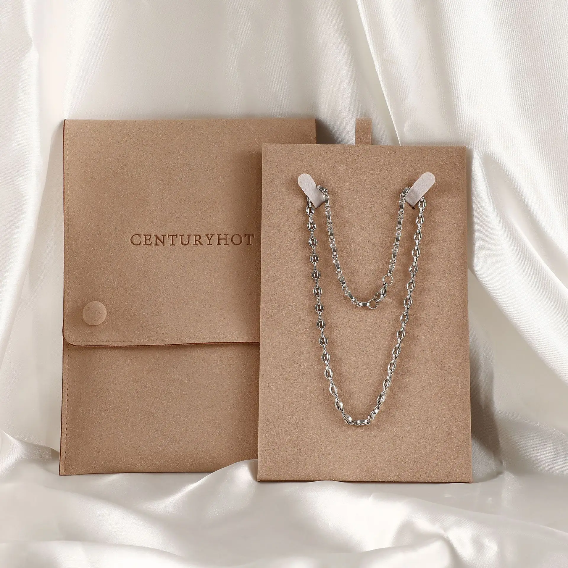 

Necklace Jewelry Bag with Inner Clip Version To Be Determined 2Pcs/set Wordless Exquisite Multi-color Optional Pearl Necklace