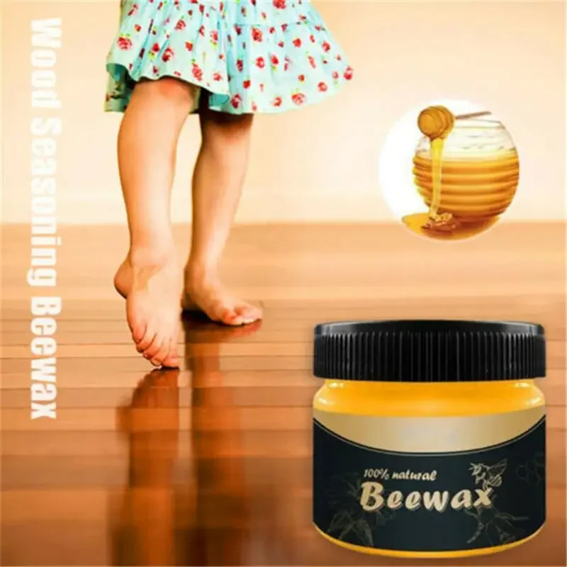 Solid Organic Natural Pure Bee-wax Wood Wax Polisher Waterproof Furniture Care Maintenance Beeswax for Household Home Cleaning