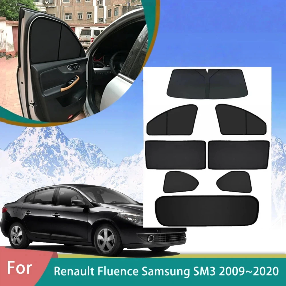 Cortinas para Ventanas de Renault Fluence Samsung SM3 2009-2020 2015, Parasol, Protección Solar, Visera de Privacidad, Accesorio para Auto