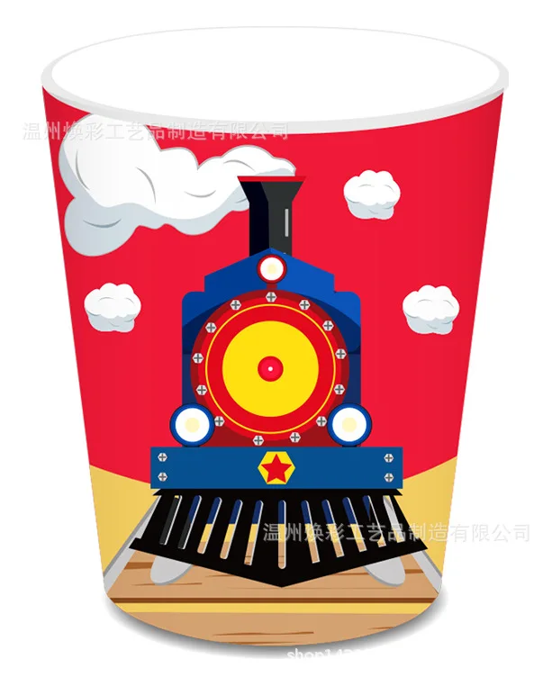 Cartoon Train Party Birthday Disposable Tableware Train Head Theme Boys Happy Choo Choo 1st 2nd 3rd Birthday Party Supplies