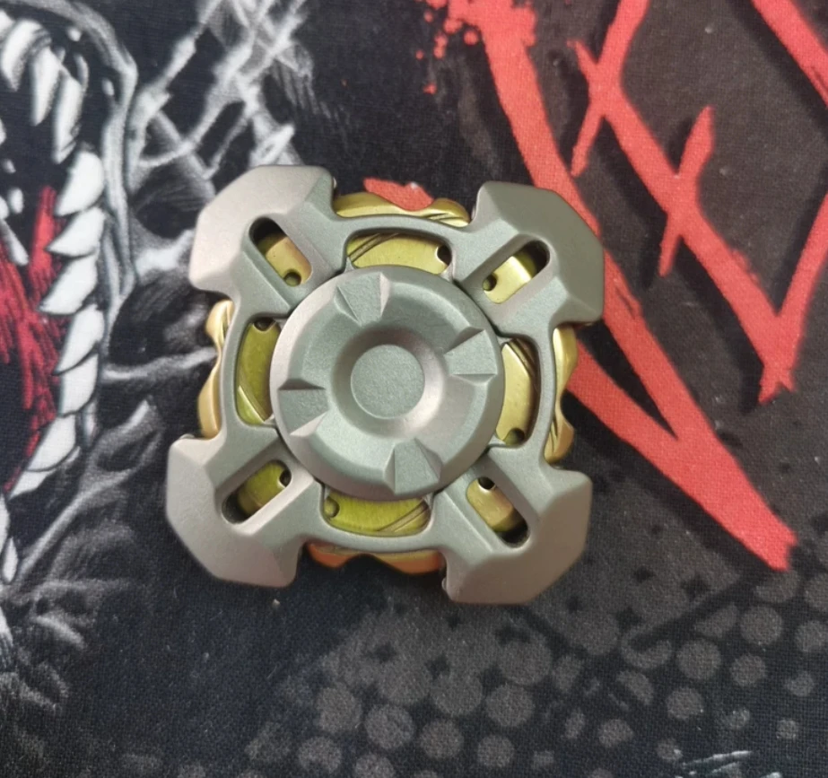 中古 EDC KTS 犬頭小型 4 ページほぞとほぞ OG 標準バージョン チタン銅スピナー フィジェット減圧おもちゃ