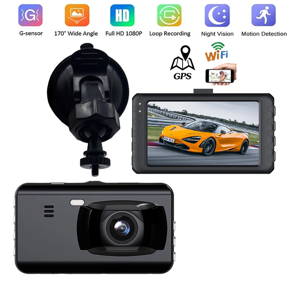 

Car DVR WiFi Full HD 1080P Dash Cam Rear View Vehicle Camera Drive Video Recorder Night Vision Auto Dashcam GPS Car Accessories
