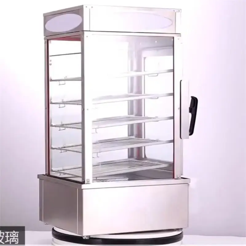 

5 Layer Steamed Bun Machine Commercial Desktop Small Glass Steamer Steamed Bun Display Cabinet Fully Automatic Warming Cabin