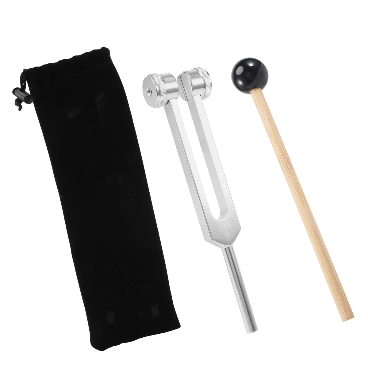 ABKO-256Hz 256C diapasón de aleación de aluminio con martillos para pruebas de sistema nervioso terapia de curación de sonido cuidado de la salud