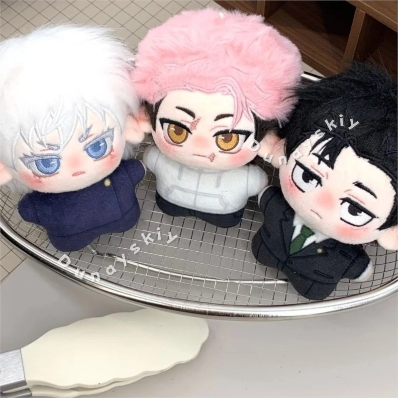 JJK New Plush Gojo Satoru Itadori Yuji Fushiguro Megumi 10cm Q Version Plush Cosplay Costume Anime Peripheral Collectible Figure - view 3