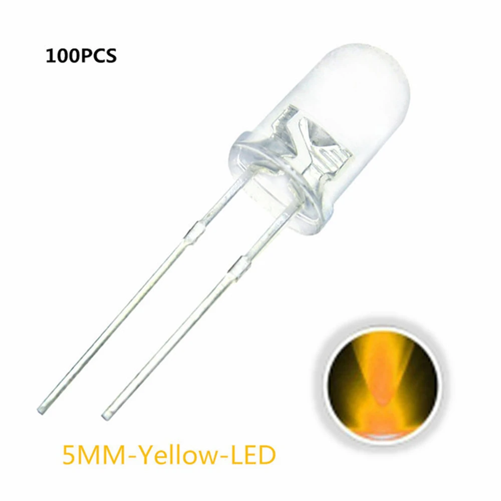 100 قطعة 5 مللي متر أضواء LED في الهواء الطلق حجب ديود عدة أساور صانع 5 مللي متر متنوعة أبيض أخضر أحمر انبعاث تشكيلة جسر لمبات #4