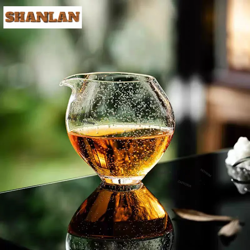 250ml Japanese-style Glass Bubble Tea Pitcher Tea Divider Cha Hai Dispenser Justice Cup Fair Mug Chinese Tea Set Supplies Gift