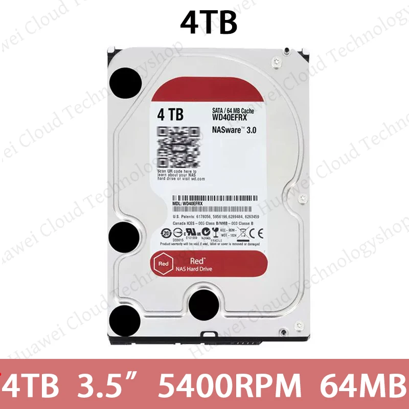 محرك الأقراص الصلبة الأصلي VVD40EFRX 4 تيرا بايت أحمر NAS 3.5 بوصة 4 تيرا بايت محرك الأقراص الصلبة الداخلي 5400 دورة في الدقيقة SATA 6 جيجابايت/ثانية 64 ميجابايت كاش لسطح المكتب