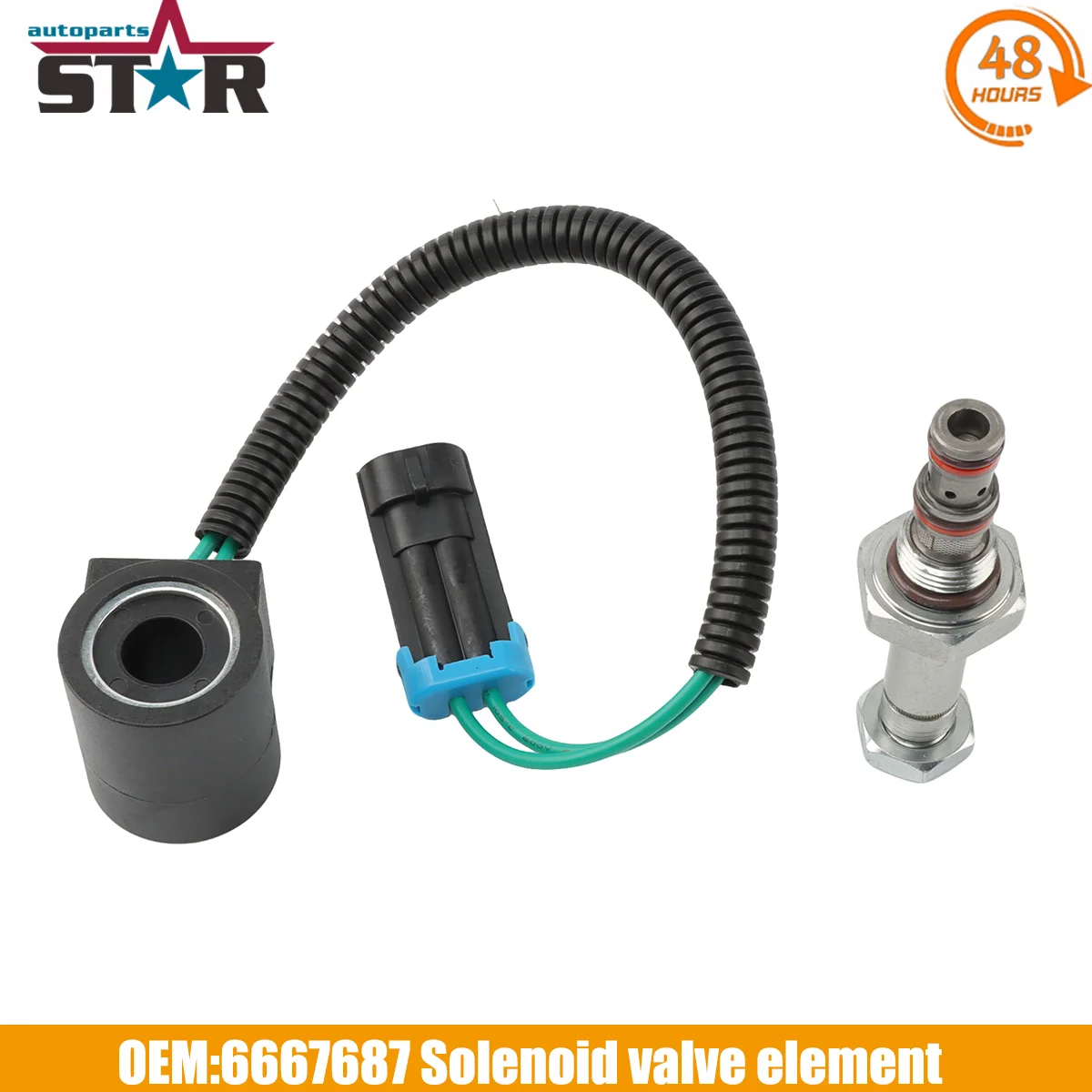 

6667687 6665004 6309311 Элемент электромагнитного клапана для Совместимый с BOBCAT 863 864 873 T110 T140 T180 S70 S130 S150 T450 T550