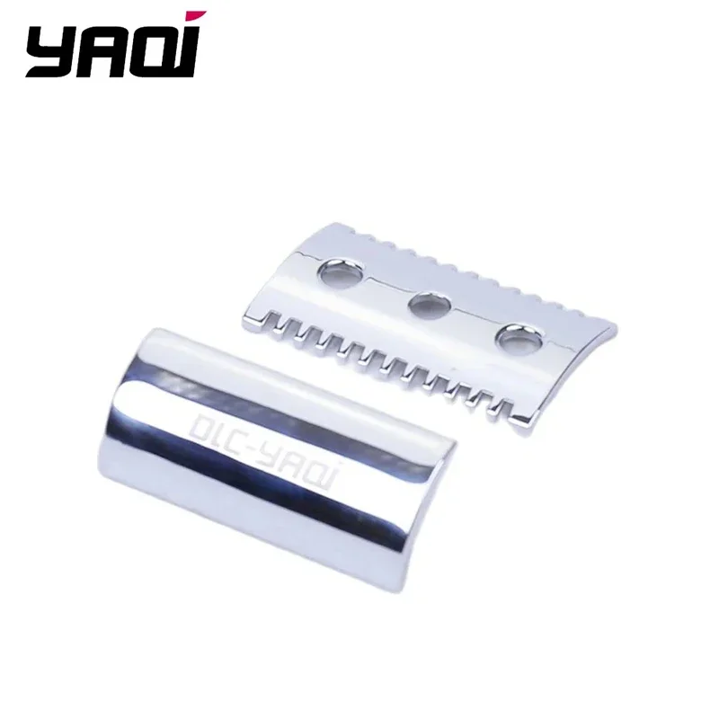 

Yaqi Chrome Color Safety Razor Head For Mens Cleaning Face Retro Simple High Quality Scalloped Bar Double Edge Razor Accessory