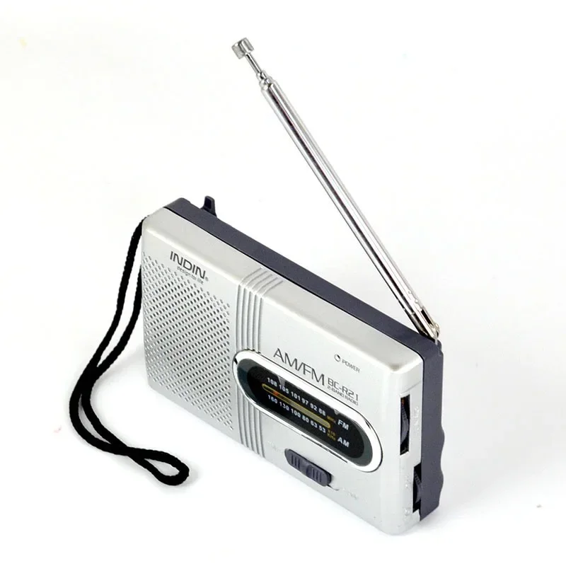 BC-R21 Mini AM FM Radio Battery Powered Portable Radio Best Reception Longest Running Time Walking Home Speaker