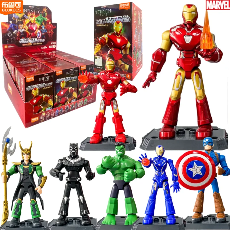 blokees-marvel-heroes-buildingman-star-edition-1st-generation-iron-man-captain-america-assembled-model-desktop-ornament-toy-gift
