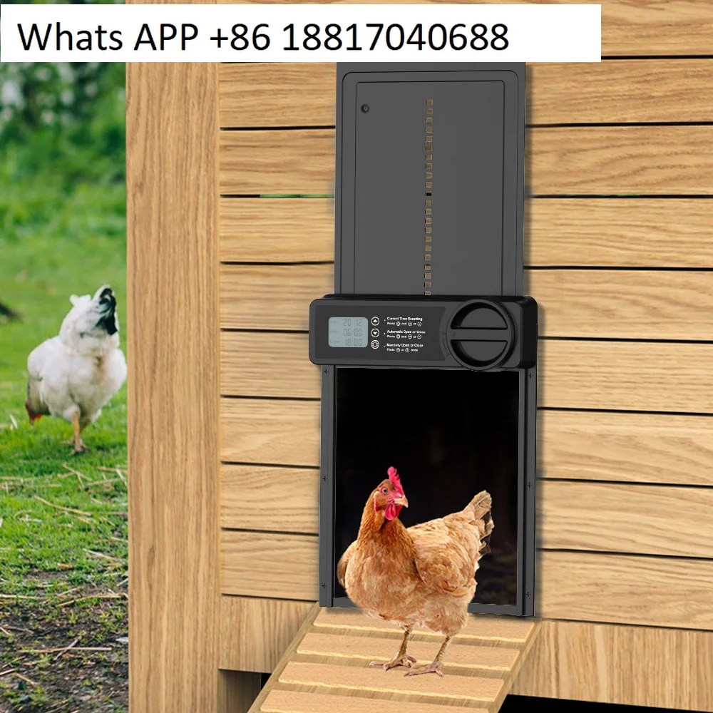 

Pet door IPX3 waterproof aluminum alloy display screen intelligent timing lifting automatic pigeon coop door