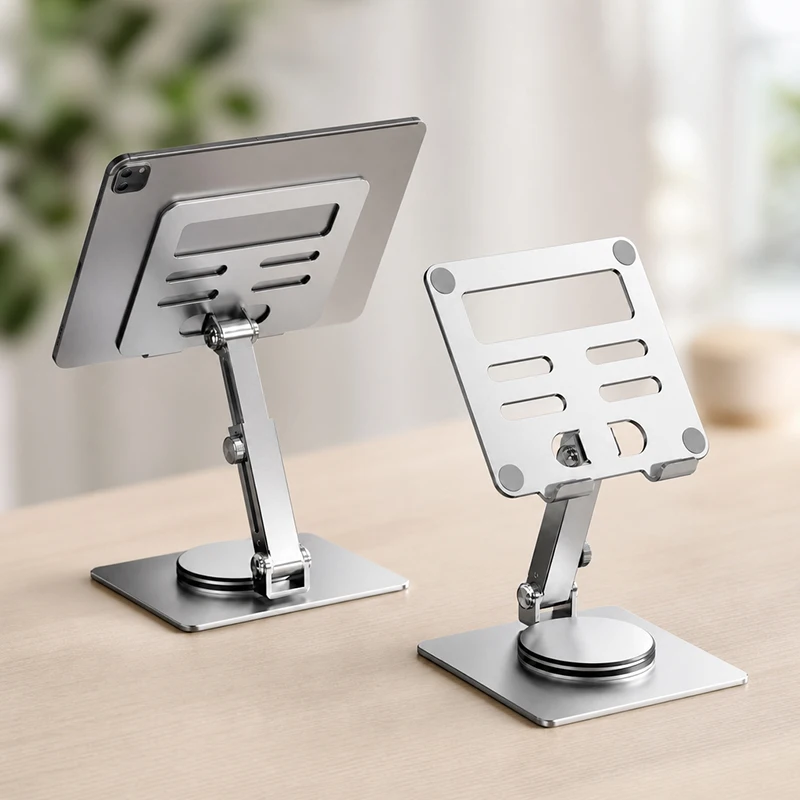 360 Rotating Aluminum Tablet Stand Foldable Desk Holder for iPad Pro 11 12.9 Air Xiaomi Samsung Adjustable Metal Phone Support