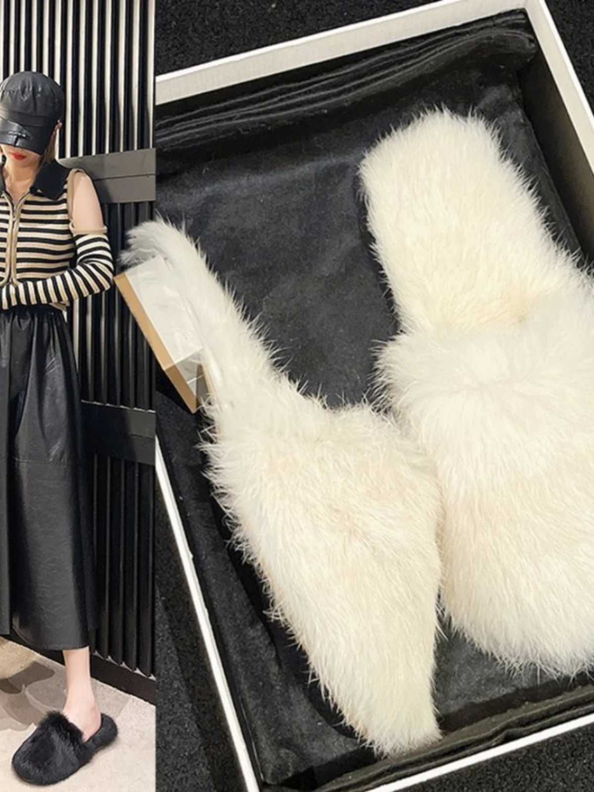 Flat Shoes Female Slippers Casual Cover Toe Slides Flock Beige Heeled Sandals Fur Flip Flops Lady Slipers Women Luxury Black Plu