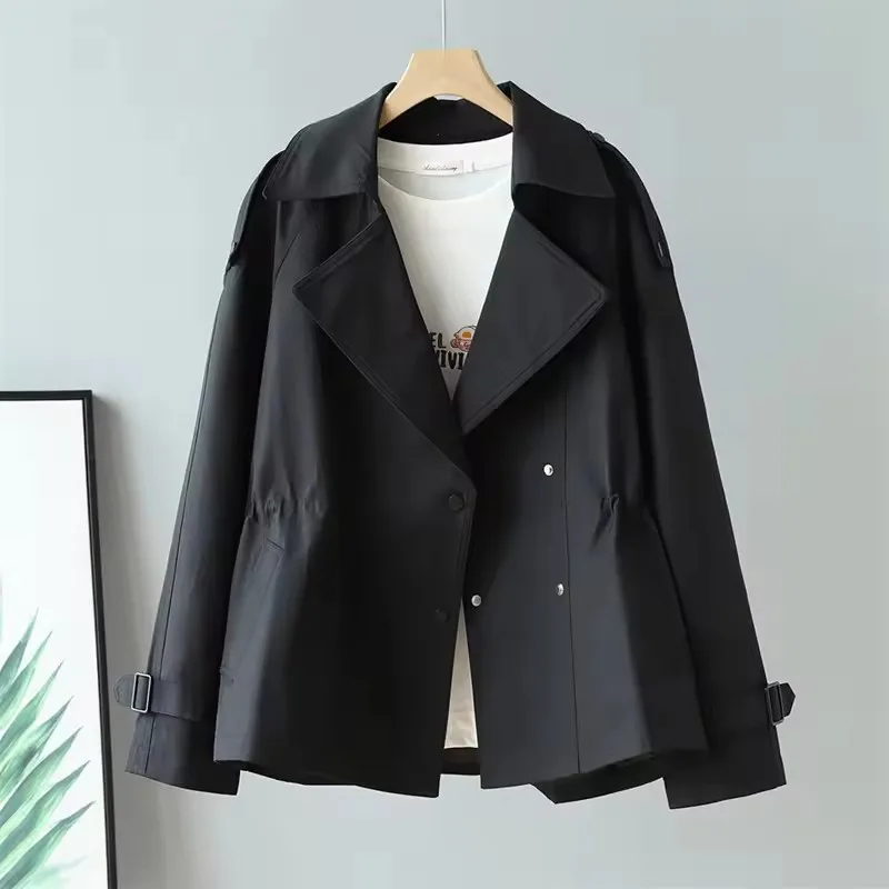 Frühling Herbst Frauen Kurze Windjacke Mantel 2025, Neue Koreanische Feste Overwear Jacke Weibliche Tops Gabardina Mujer frauen Grundlegende Mantel