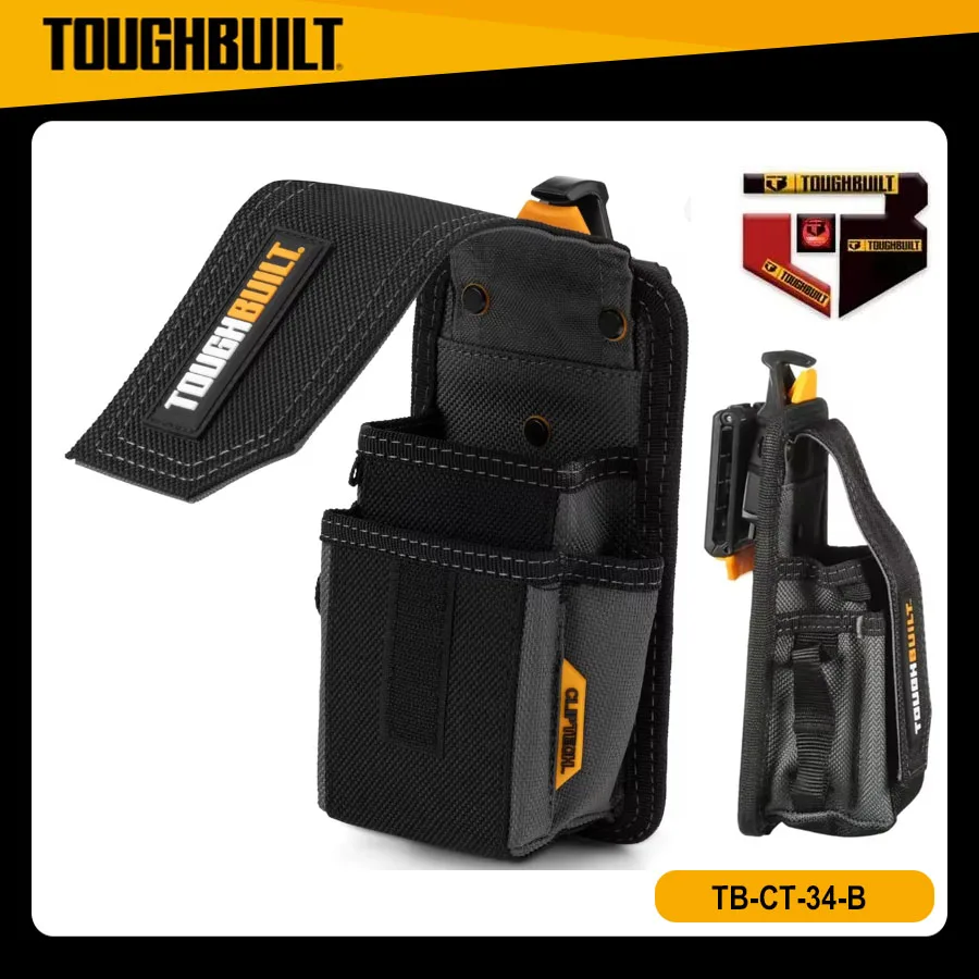 タフビルド-tb-ct-34-b-クリップテック-電気技師用ツールポーチ-ベルトバッグ-小型メーターテスター-ブラック