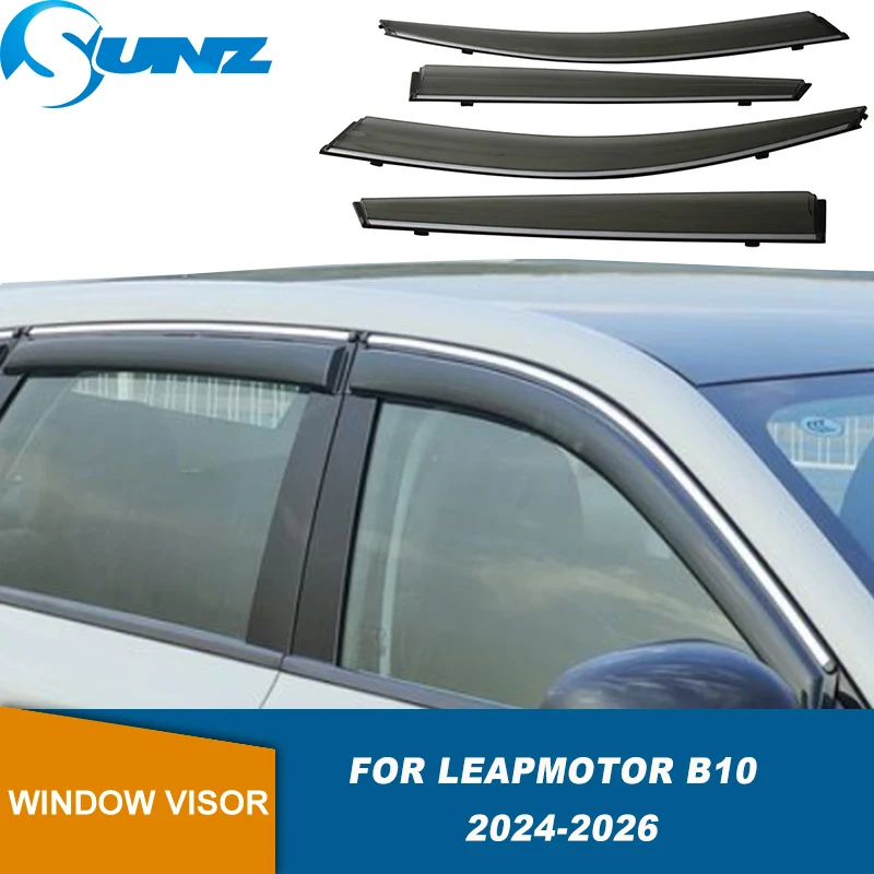 

Side Window Deflectors For LEAPMOTOR B10 2025 2026 + Window Visors Wind Deflector Sun Guard Rain Vent Cover