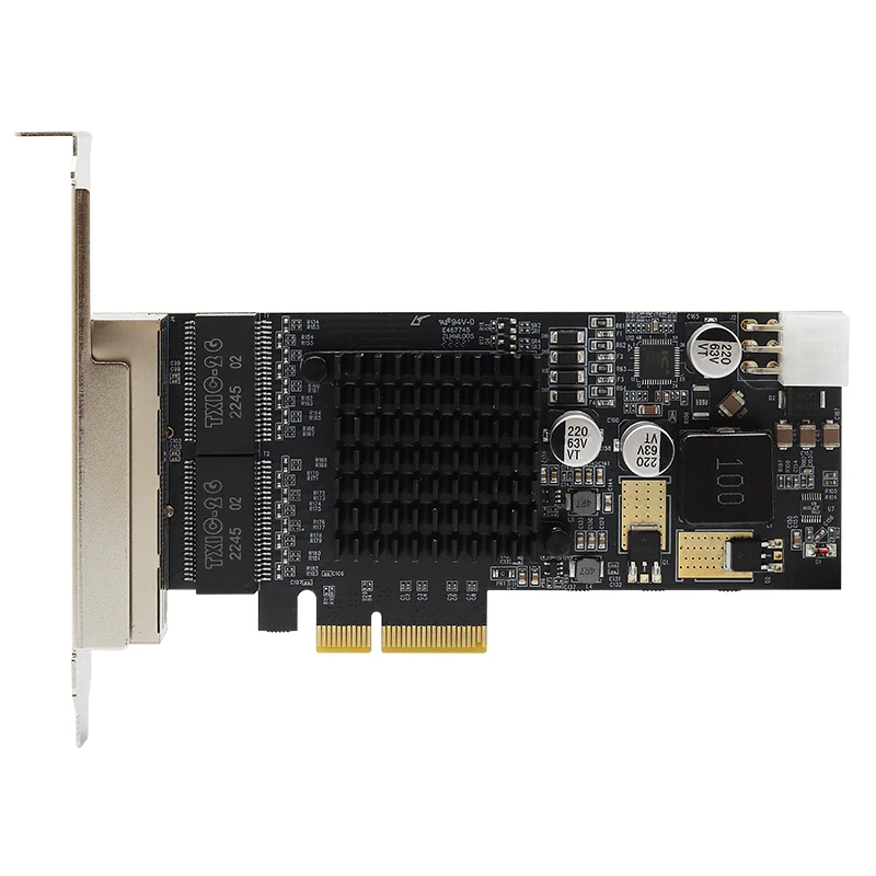 

UOTEK 4-портовый серверный адаптер Gigabit 802.3at PoE PCI-E IEEE 802. 1q VLAN ID Tagged UT-N704-POE