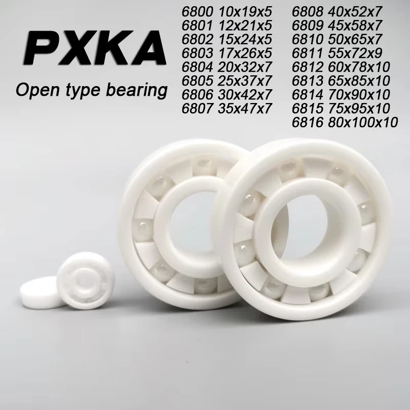 1/5PCS Zirconia All-Ceramic Bearings 6800 6801 6802 6803 6804 6805 6806 6807 6808 6809 6810 6811 6812 6813 6814 6815 6816