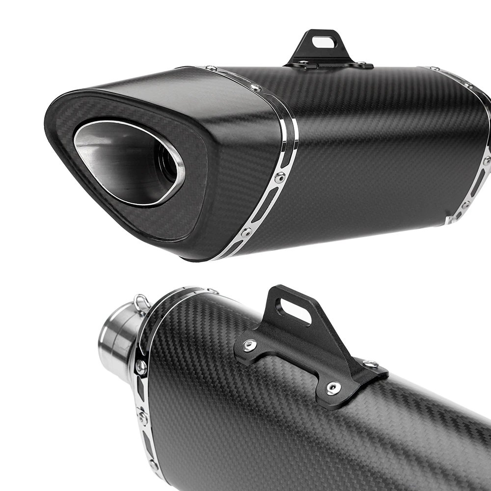 

For S1000RR Z900 Z1000 450SR CRF230 NINJA400 XMAX125 ADV350 51mm R11 Carbon Muffler Motorcycle Exhaust pipe Sound Low