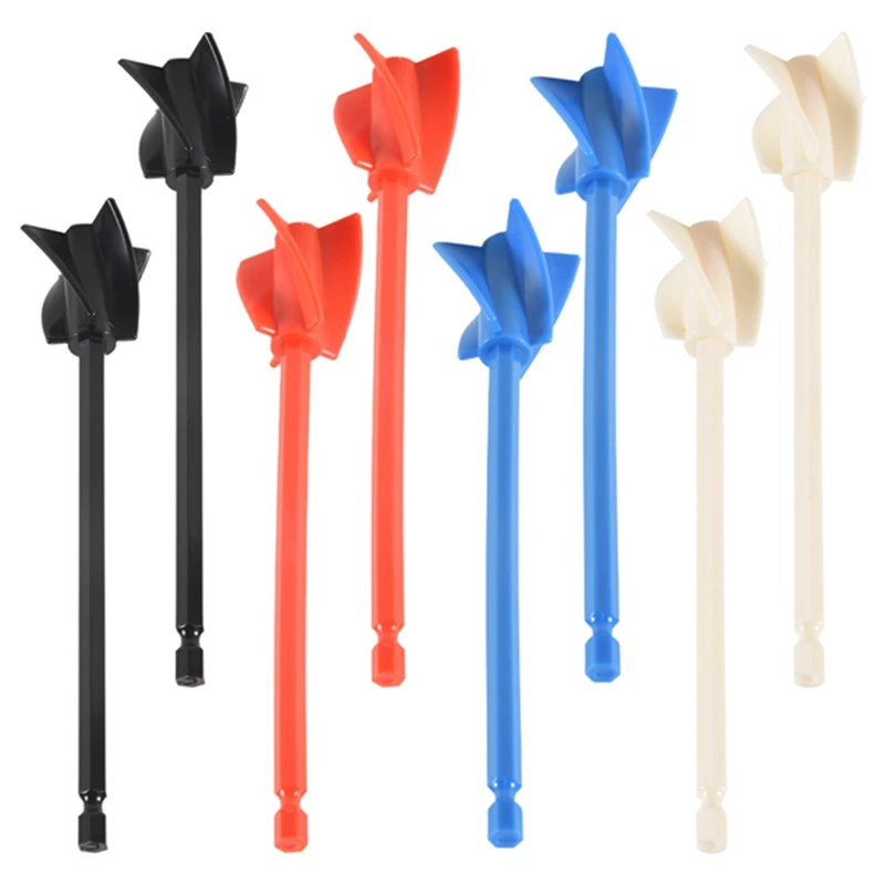 8 قطع من مجاذيف خلاط الراتنج، مرفق خلاط إيبوكسي للخلط القوي، خلاط طلاء قابل لإعادة الاستخدام، مرفق محرك الطلاء-A99X