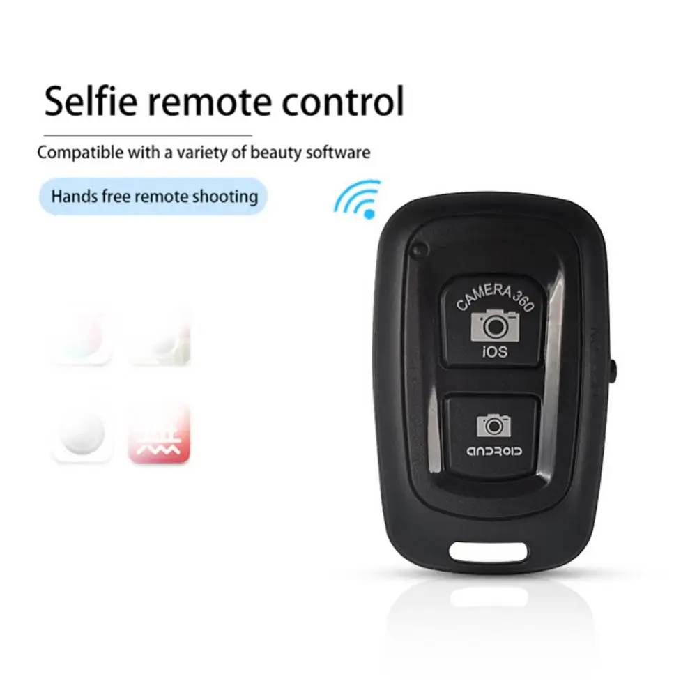 Bluetooth compatível sem fio adaptador do obturador remoto, lançamento, selfie Acessório, controle do telefone móvel, câmera fotográfica