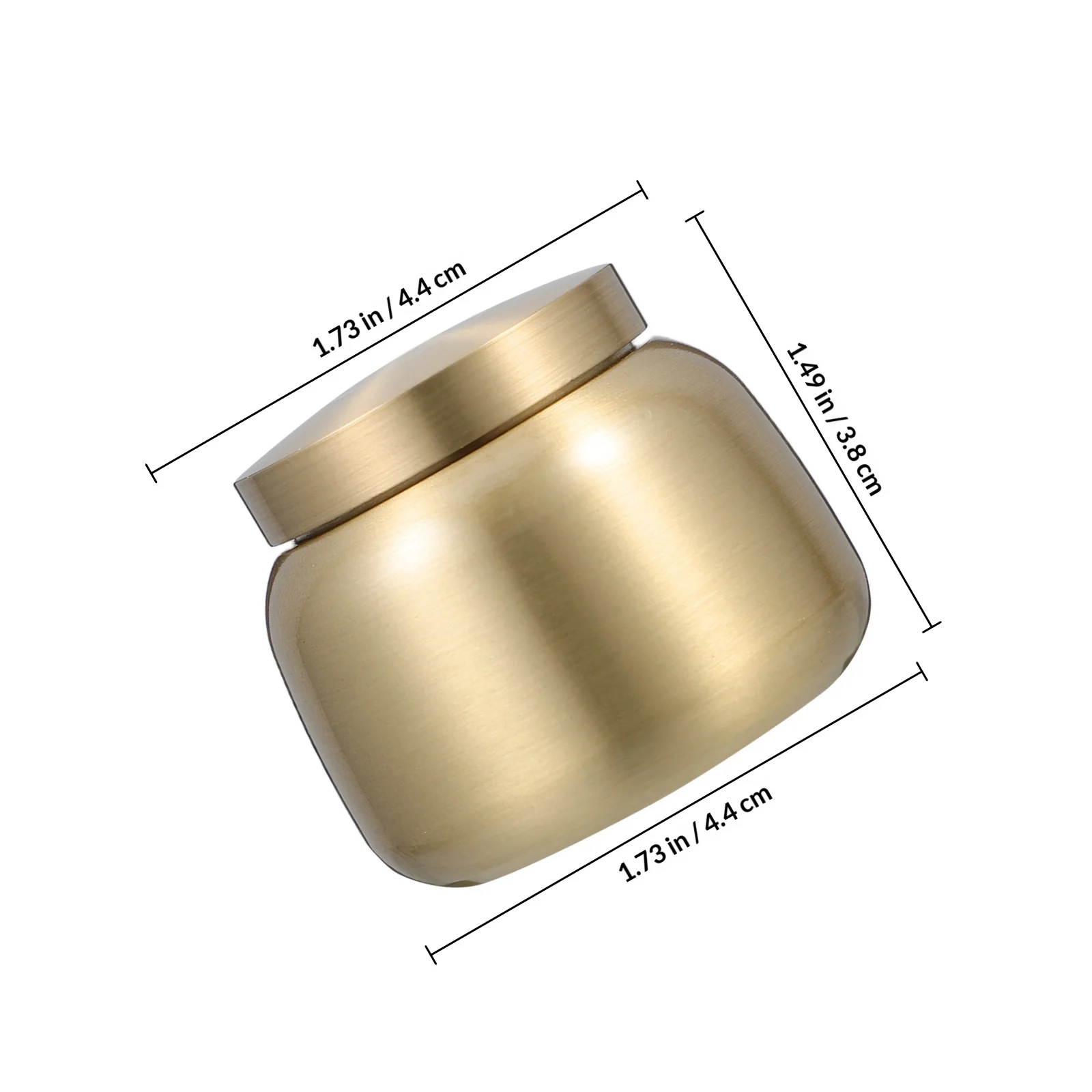 1pcs Brass Cremation Urn Small Portable Ash Container For Human Pet Keepsake Secure Storage Mini Urn For Powder Tea Jar
