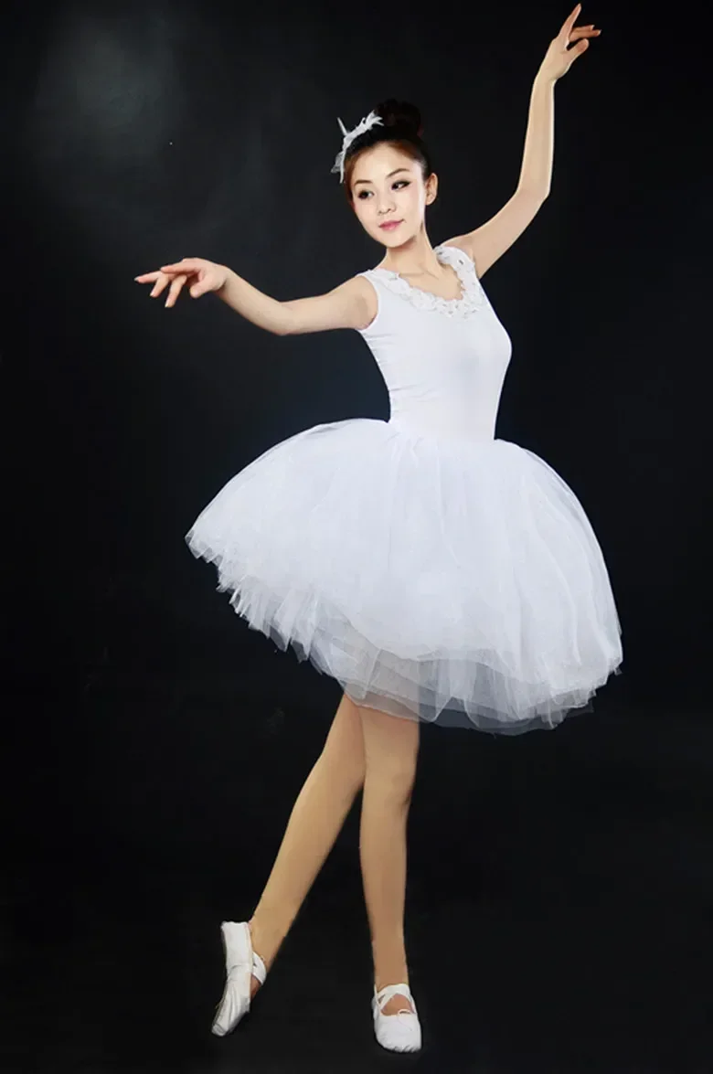 

Classical Professional White Swan Lake Ballet Costume Romantic Tutu Dresses For Performance Adult Tutu