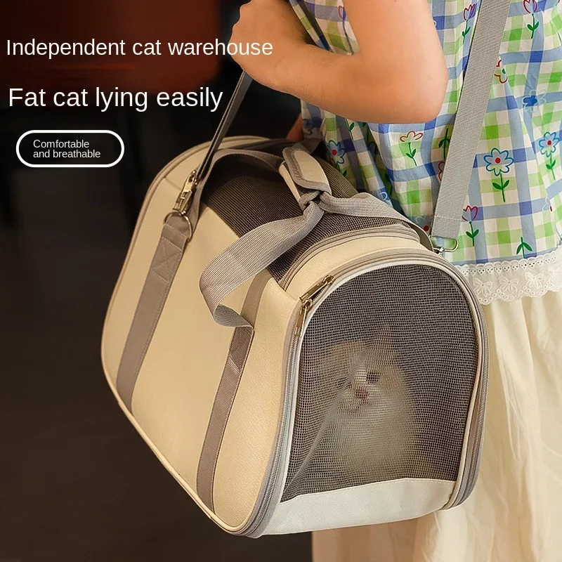 Pet Outing Portable Cat Dogs Handbag Summer Breathable Carrier Travel Puppy Kitten Single Shoulder Bag Pet Carrying Bag Supplier