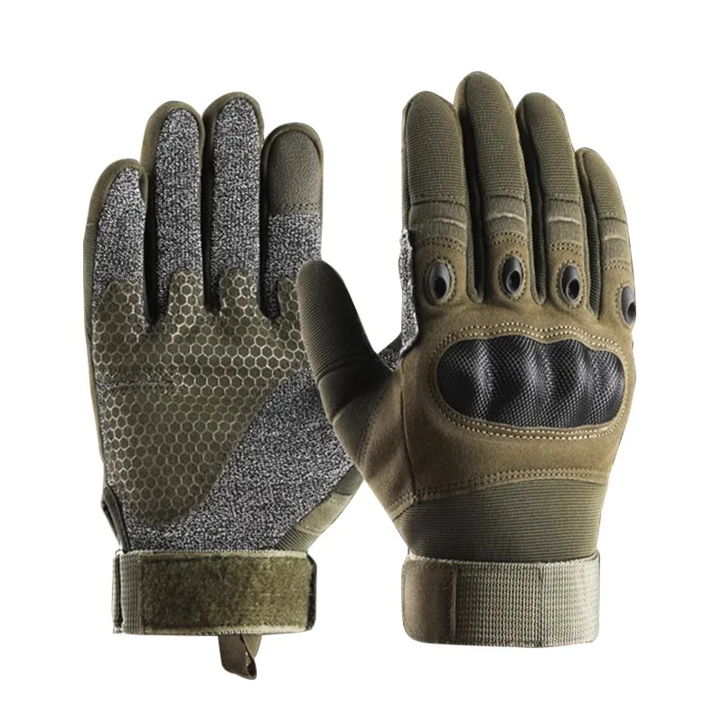 Anti-Slip Outdoor Full Finger Army Tactical Mittens Wear-resistant Riding Gloves Cycling Airsoft Combat Training Protective