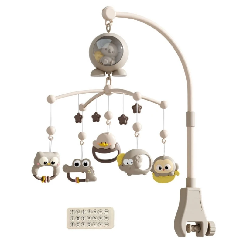 طفل الموسيقية السرير المحمول التحكم عن بعد أغاني ميدي الدورية لعبة ضوء لتنمية الحسية الرضع 0 3 سنوات 15UB