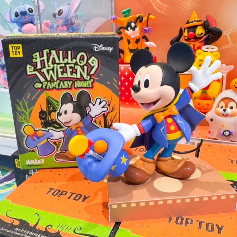 

Аутентичная серия Disney Halloween Night, слепая коробка, милая настольная модель, модная коллекционная игрушка, подарок на день рождения