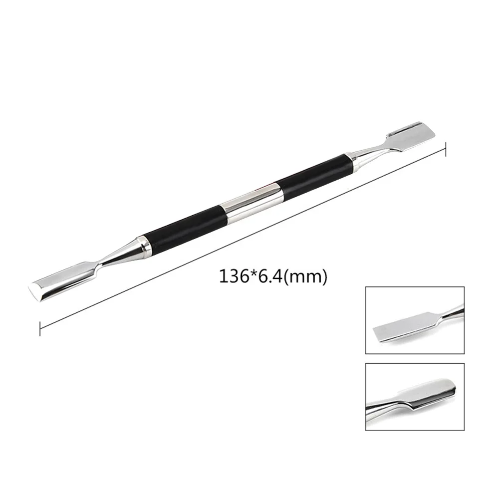

Stainless Steel Double Head Non-Slip Matte Handle Dead Skin Push Nail Manicure Auxiliary Professional Cuticle Pusher