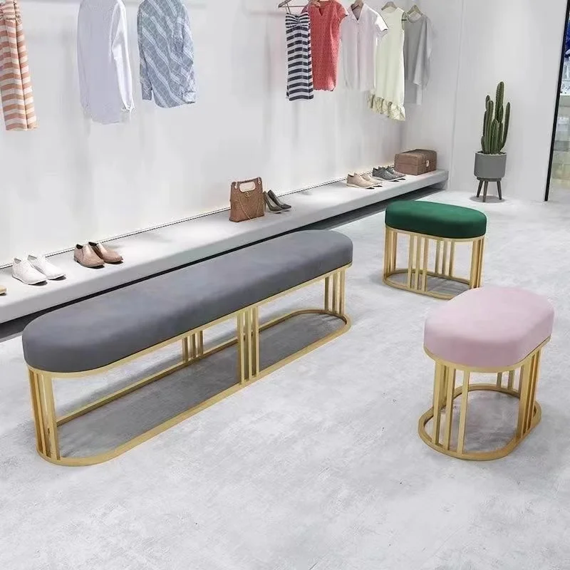 Clothing Store Shoe Changing Bench Shoe Store Rest Bench Nordic Fitting Room Bench