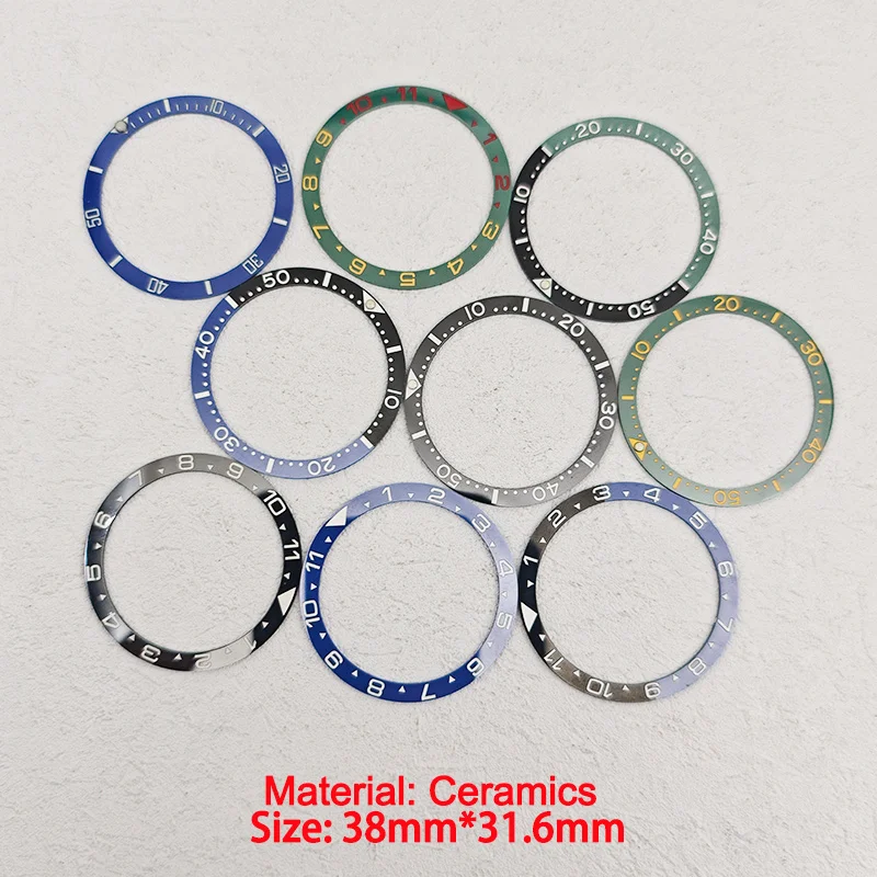 NH35 NH36 Cassa 38mm * 31.6mm Ceramica SKX007 Orologio Lunetta Inserto Anello Bilancia per SKX007 SKX009 SRPD Parti di Orologio Modificate