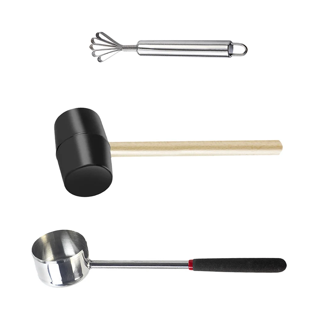 

Stainless Steel Opener Set Kitchen Gadget For Easy Opening Shell Fast Drilling Tool Coconut Shell Opener Stainless Steel