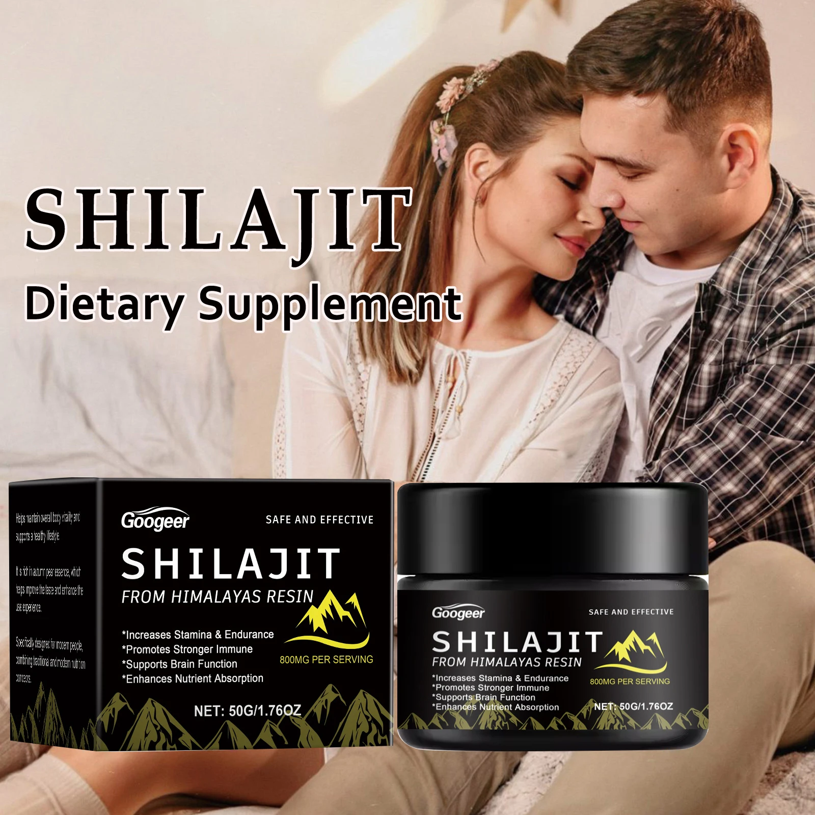 

50g Original Pure Shilajit Resin with 85 Trace Minerals & Fulvic Acid Provides Energy,Immune Support