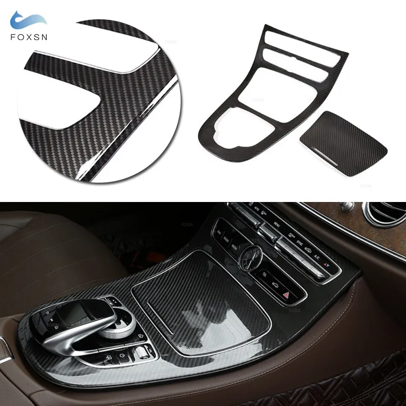 ABS Car Interior Accessories Center Console Gear Shift Panel Cover Decoration Trim For Mercedes Benz E-Class W213 2016 2017 2018