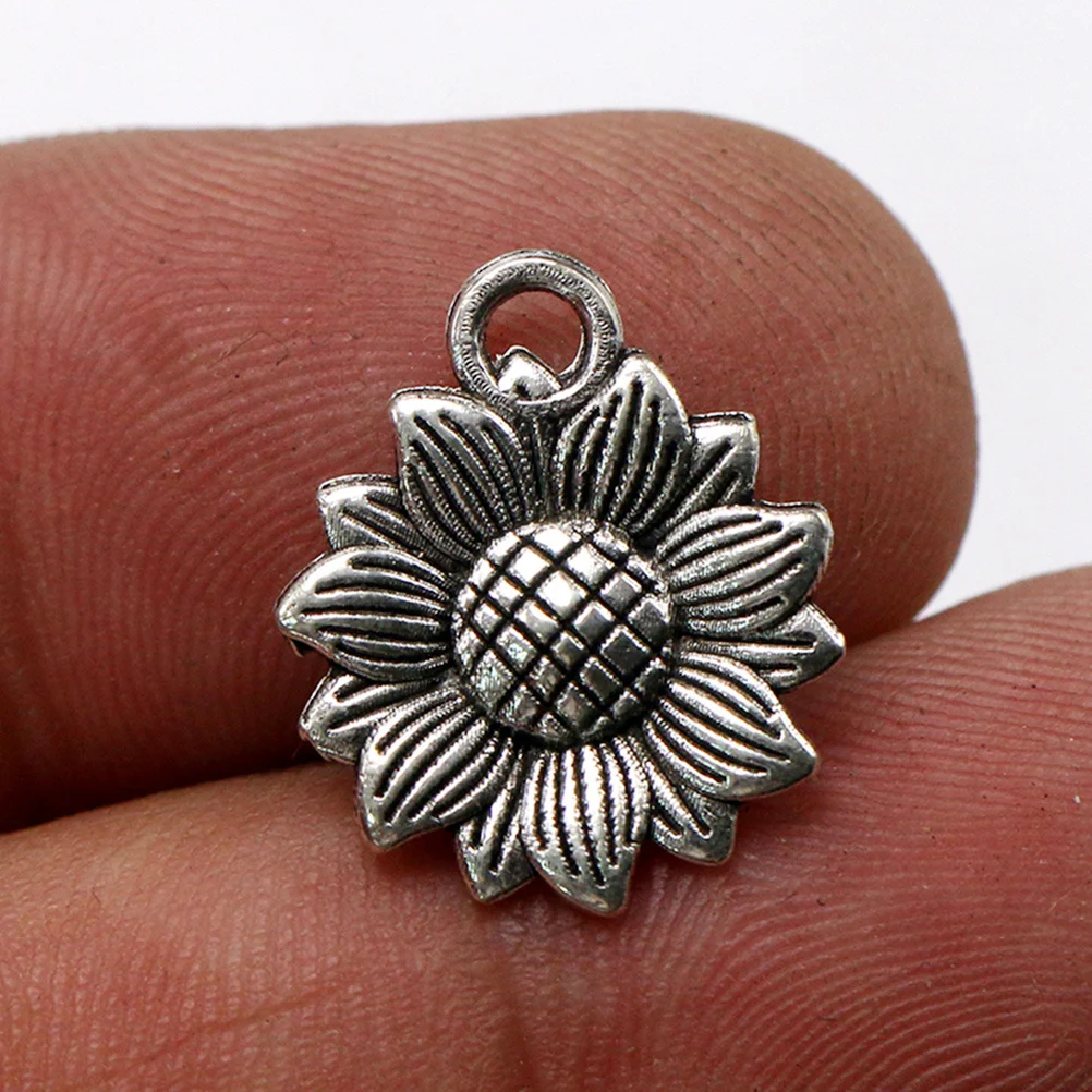 

30 шт., подвески в виде подсолнуха, простые стильные, уникальная форма, ожерелье, браслет, серьги, принадлежности для рукоделия, подвеска из сплава, подвеска