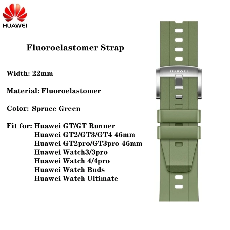 Originele Huawei Watch 4 Pro, 22 mm, donkerbruine leren band voor de Watch 4, rubberen horlogeband, Watch 4, 22 mm, Milanese band.