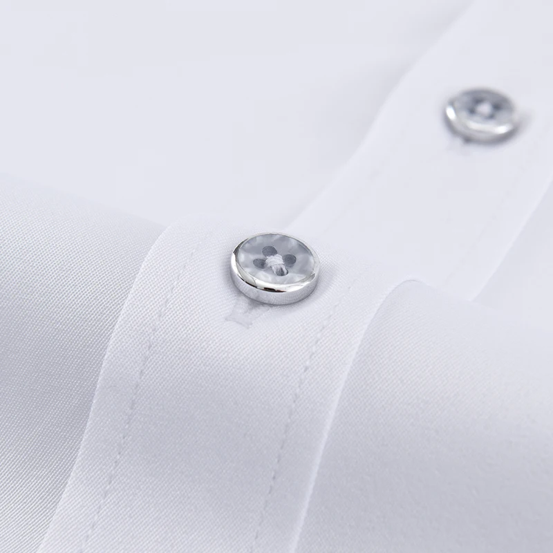 جودة الرجال طويلة الأكمام القمصان الاجتماعية الرسمية الفاخرة التجاعيد مقاومة غير الكي الصلبة الأعمال فستان كاجوال قمصان عادية