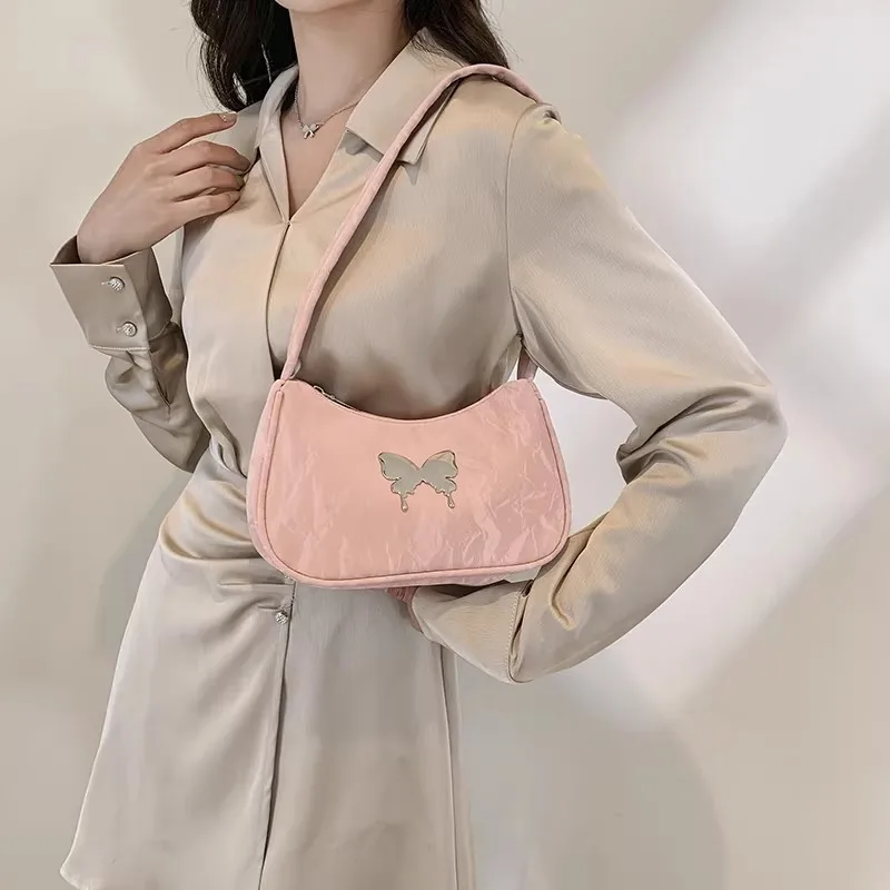 

2026New Casual Commuting Underarm Bag，High-end Single Shoulder Crossbody Bag Butterfly Trendy Women's Bag，Trendy Simple Versatil