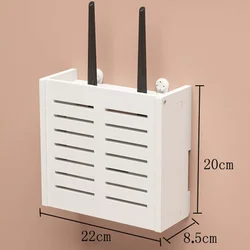 Wall Mounted Wireless Router Rack Living Room Wall-Mounted WiFi Storage Box Wall Decoration Cable Power Bracket Organizer Box