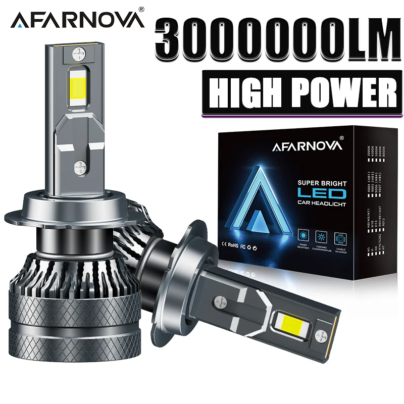 

H7 LED Lights Bulbs 3500W High Power H11 H4 H1 Turbo Headlight 6000K 3000000LM 12V 24V CSP CHIPS H4 Car accessories For LED Car