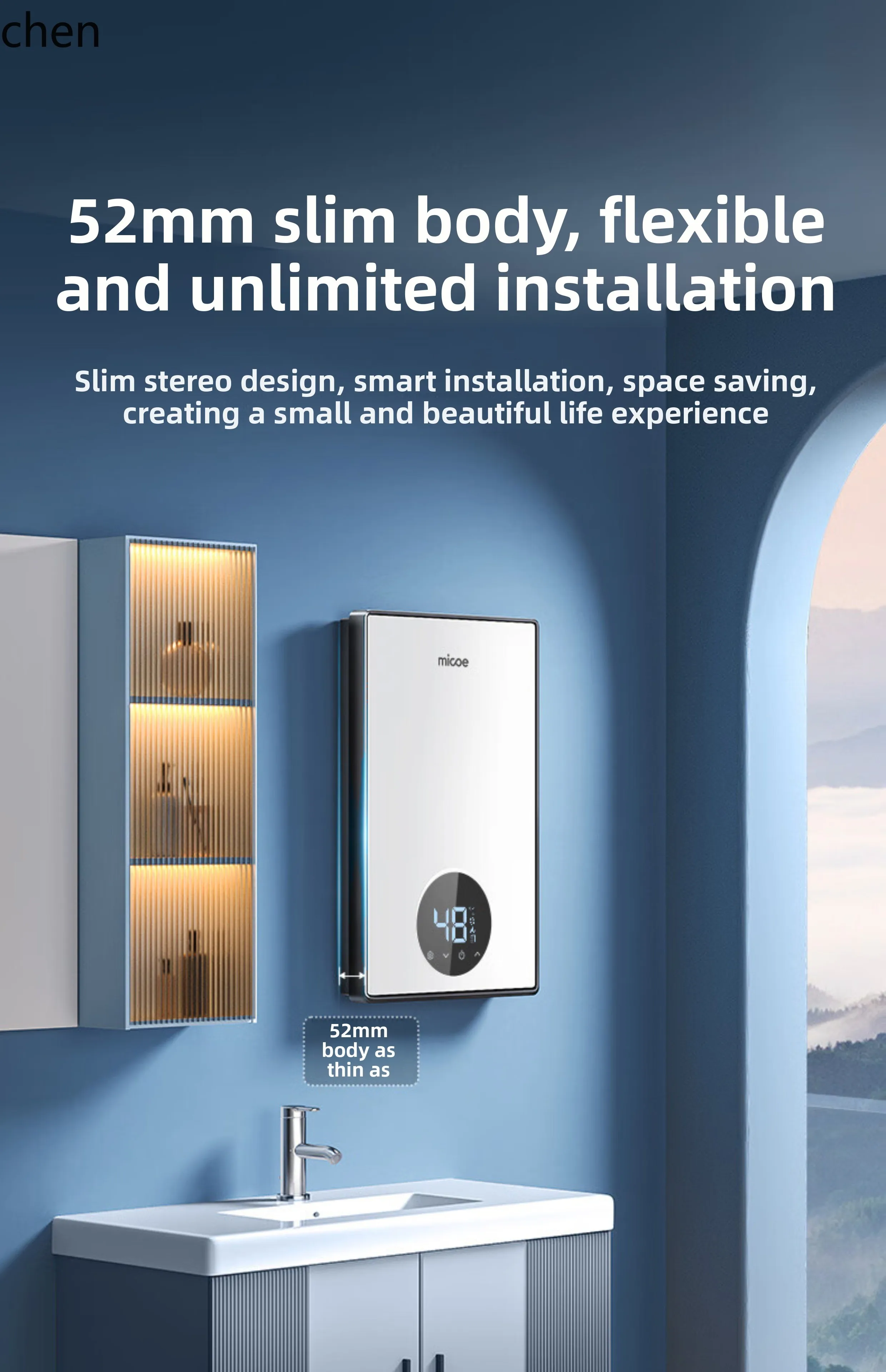 

LXC instant electric water heater intelligent frequency conversion constant temperature quick heating small over water heating